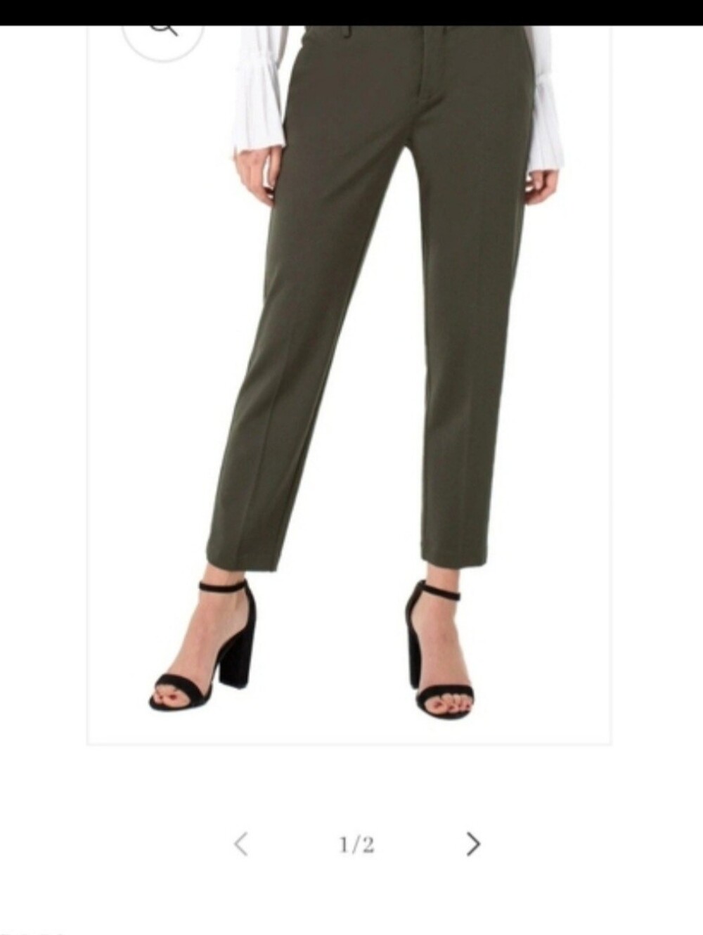 Liverpool Kelsey Knit Trouser in Olive Branch Size 8/29